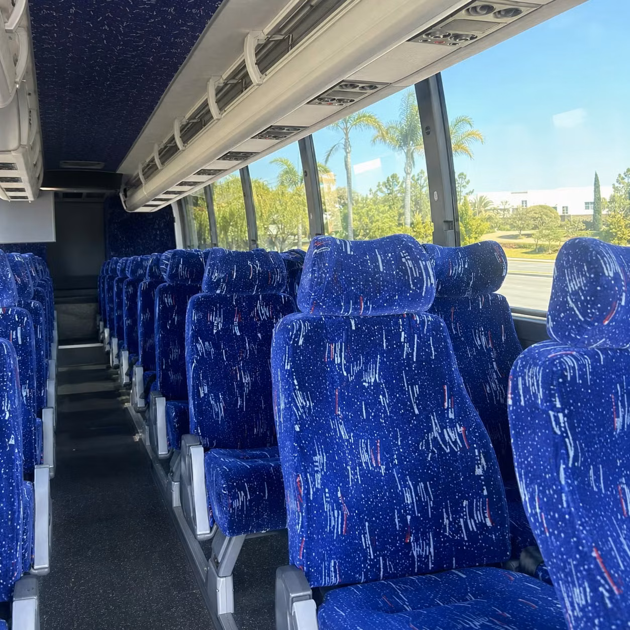 norman charter bus interior